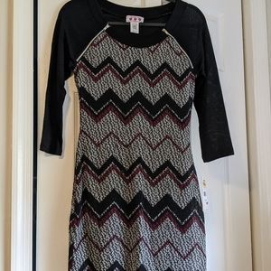 Black and Red Fitted Dress